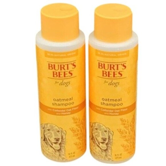 2 Bottles Burt's Bees Dogs Oatmeal Shampoo with Colloidal Oat Flour Honey 16 Oz - Picture 1 of 3